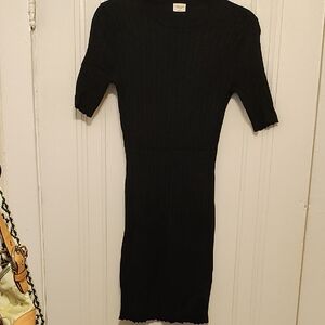 Abercrombie & Fitch Rib Knit Navy Mini Dress